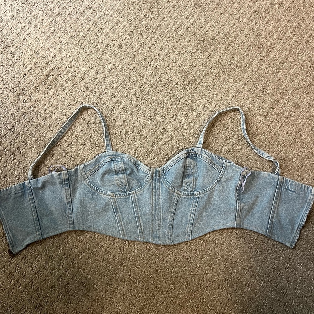 Zara denim corset